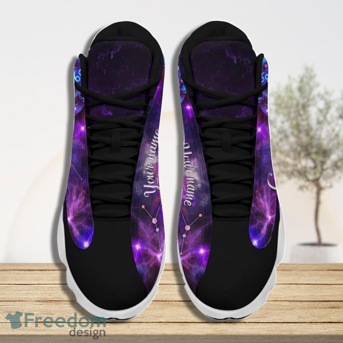 Cancer Dark Galaxy Air Jordan 13 Custom Name Sneakers Best Gift