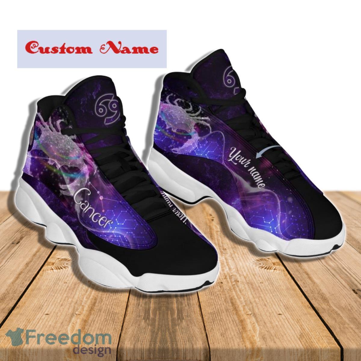 Cancer Zodiac Air Jordan 13 Custom Name Sneakers Best Choice For Gift  For Men And Women Product Photo 1