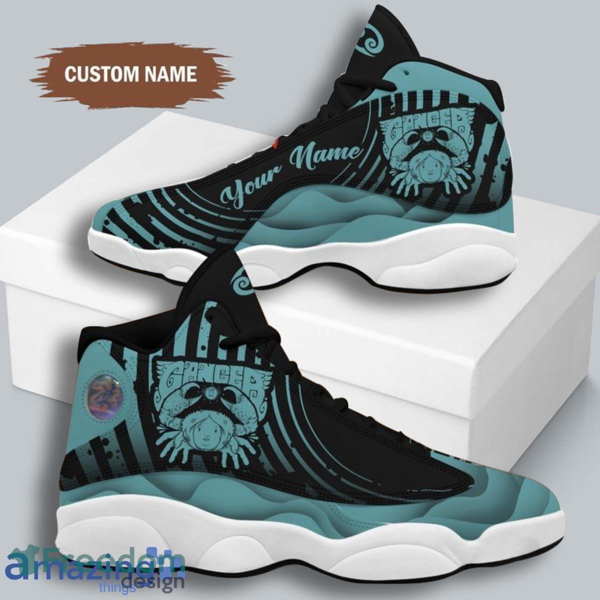 Cancer Zodiac Air Jordan 13 Custom Name Sneakers Best Gift For Men And Women Product Photo 1