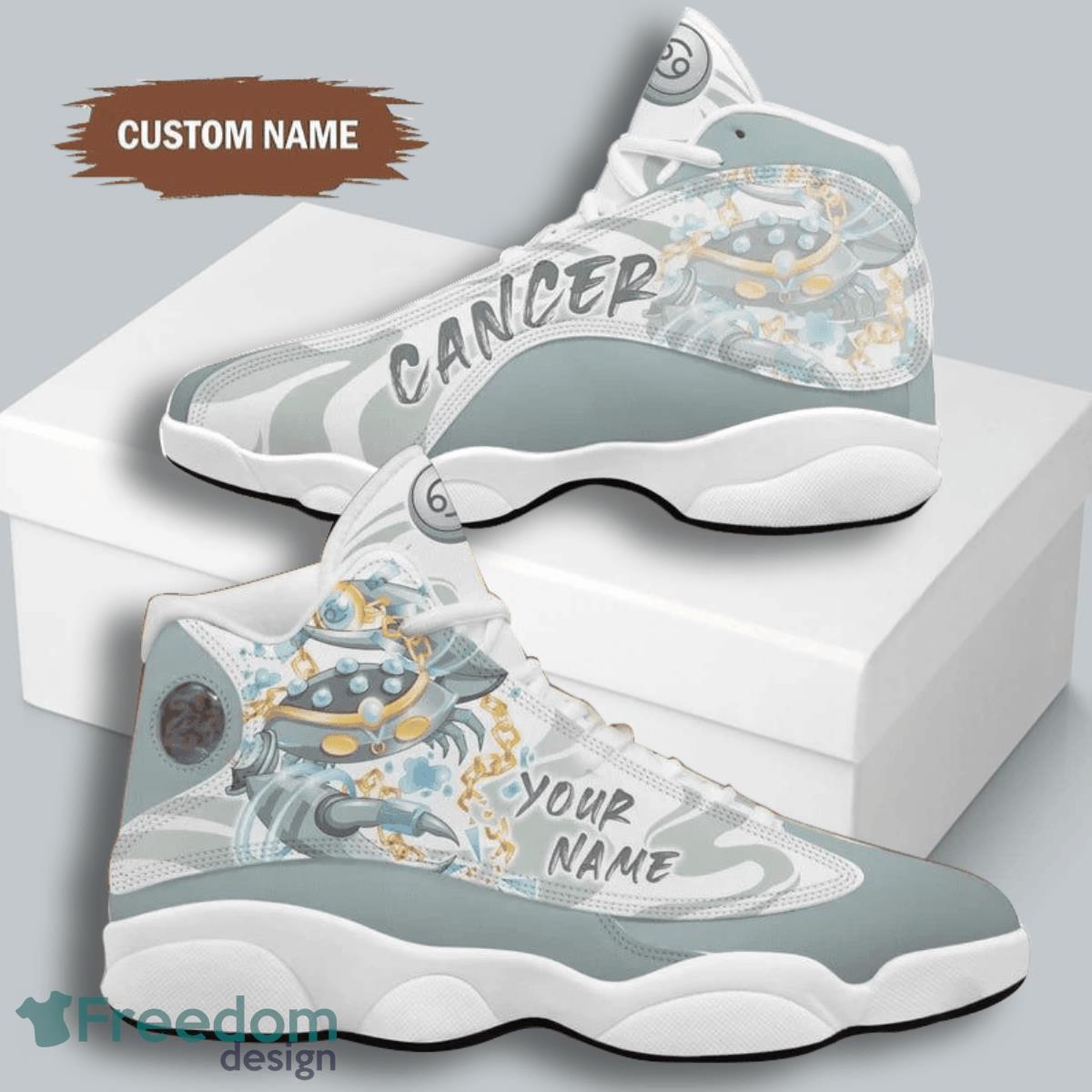 Cancer Zodiac Air Jordan 13 Custom Name Sneakers Best Style For Men And Women Product Photo 2