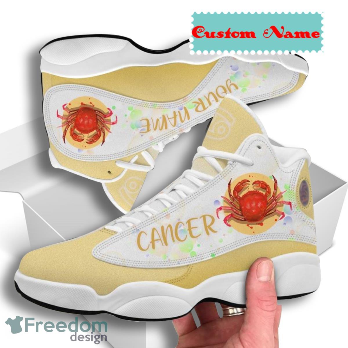 Cancer Zodiac Air Jordan 13 Custom Name Sneakers Great Gift For Men And Women Product Photo 1