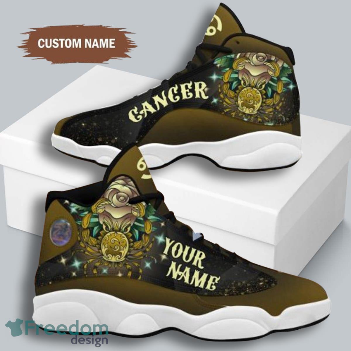 Cancer Zodiac Air Jordan 13 Custom Name Sneakers Style Gift For Men And Women Product Photo 2