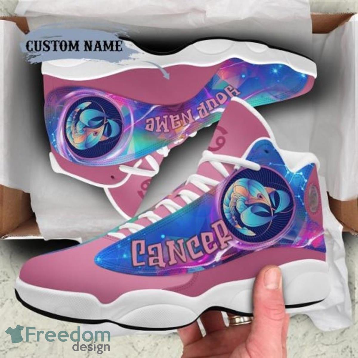 Cancer Zodiac Girl Birthday Gift Gucci Pattern Personalized Name Air Jordan  13 Shoes
