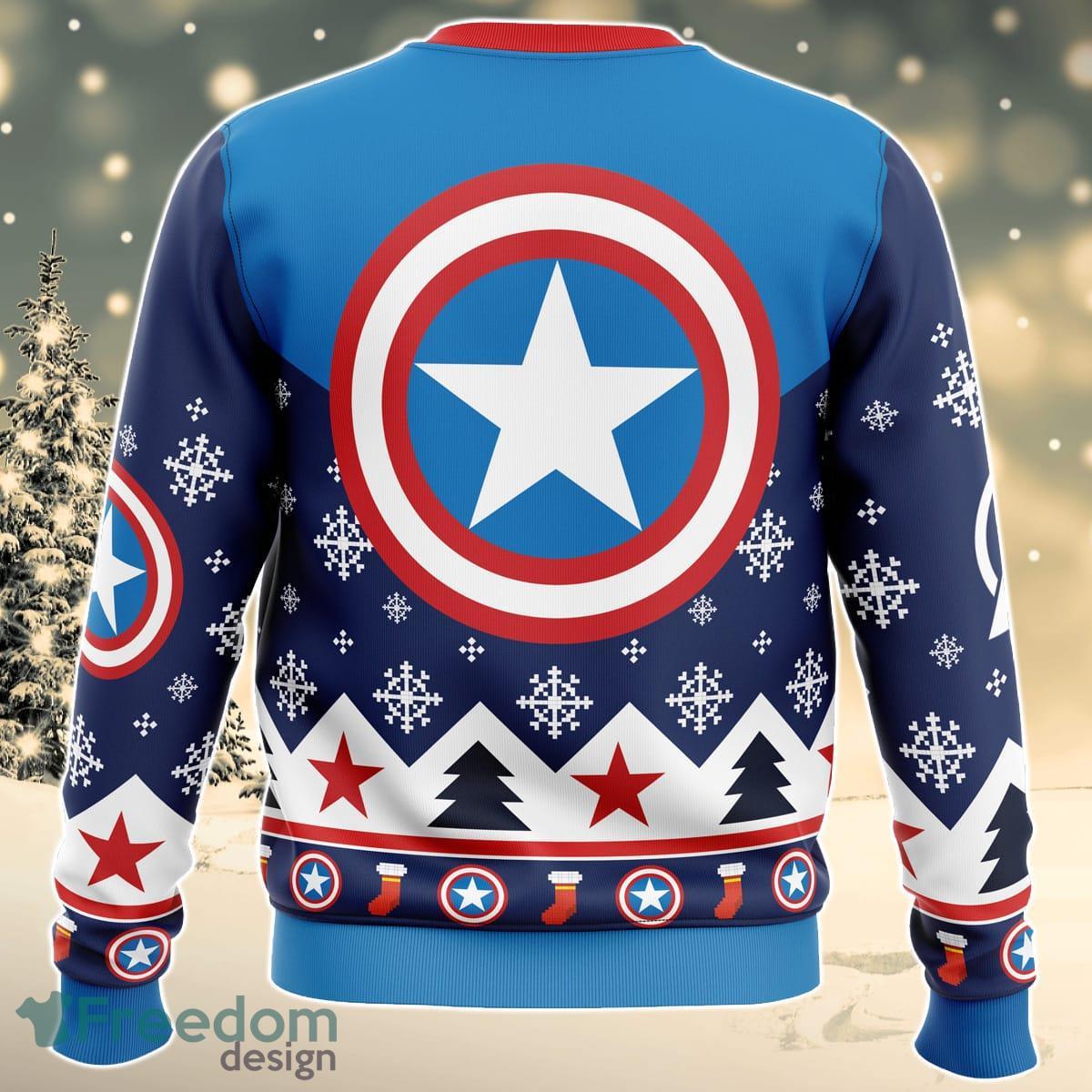 Captain America Ugly Christmas Sweater For Men And Women Product Photo 2