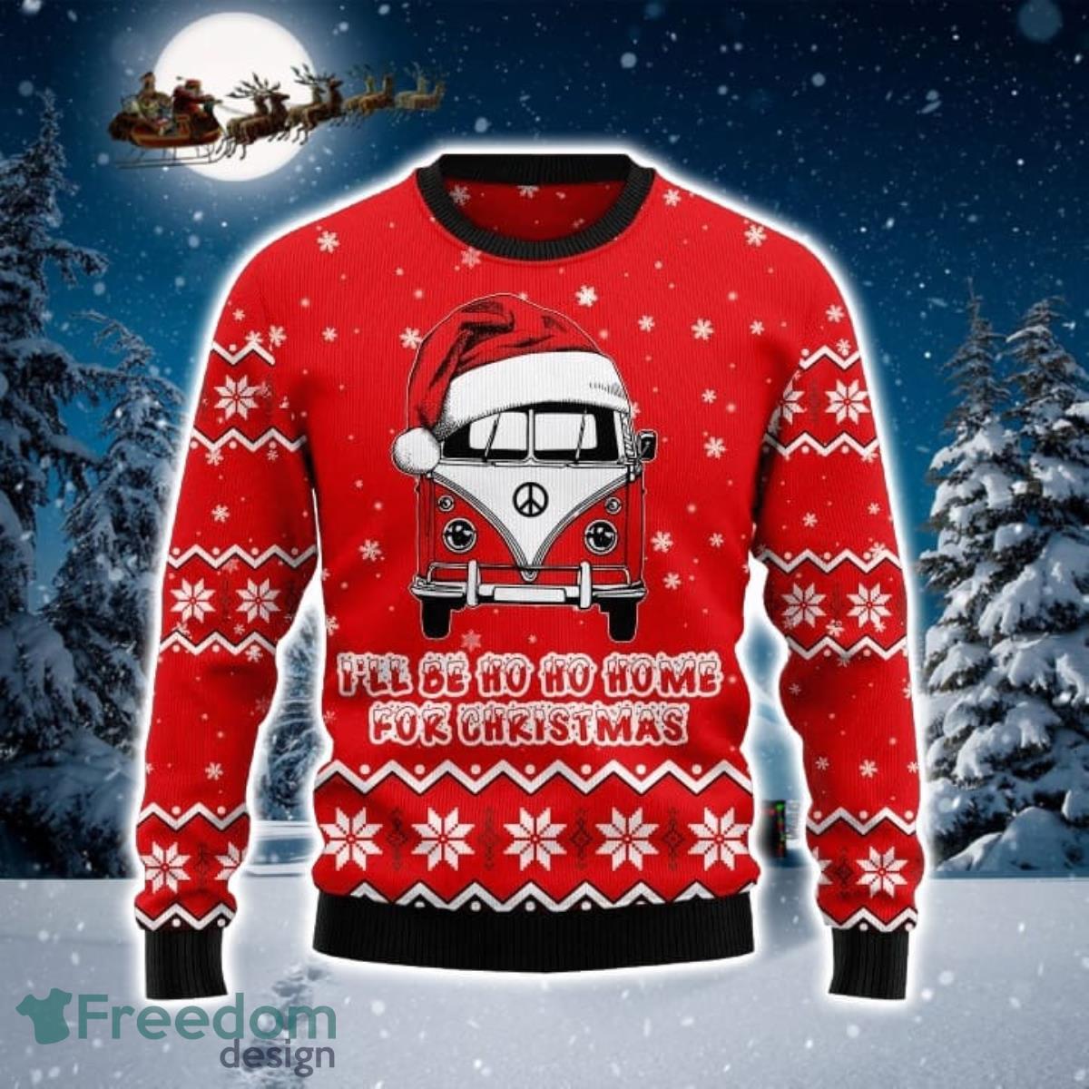 Caravan Ho Ho Home 3D Sweater Ugly Christmas Sweater For Men Women Product Photo 1