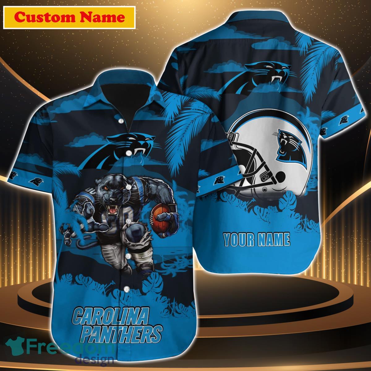 Carolina Panthers NF Custom Name Hawaiian Shirt For Men And Women