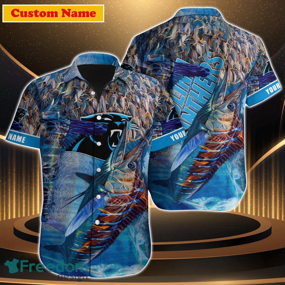 Carolina Panthers Louis Vuitton LV NFL Custom Hawaiian Shirt - Tagotee