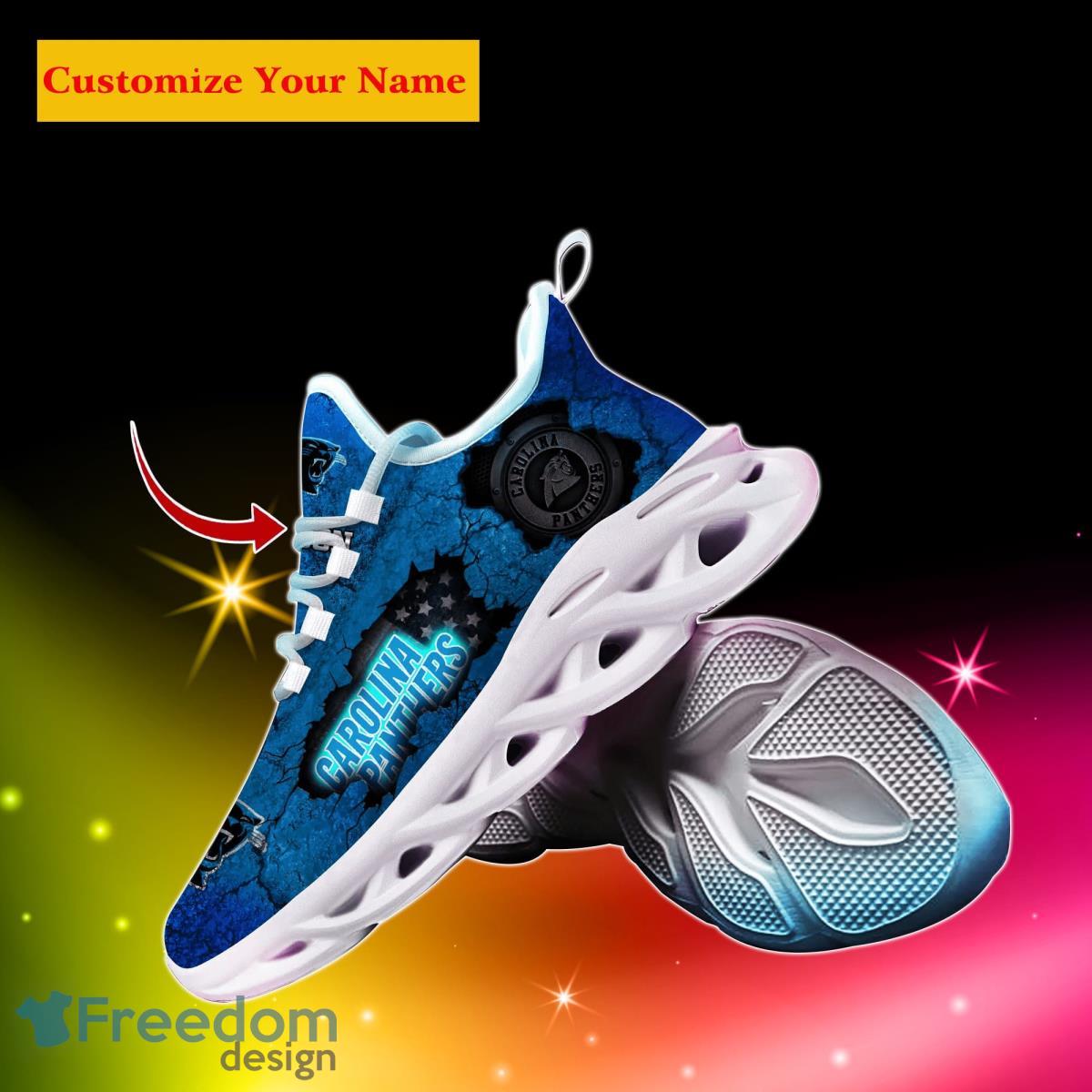 Carolina Panthers NFL Custom Name Max Soul Shoes Great Gift For