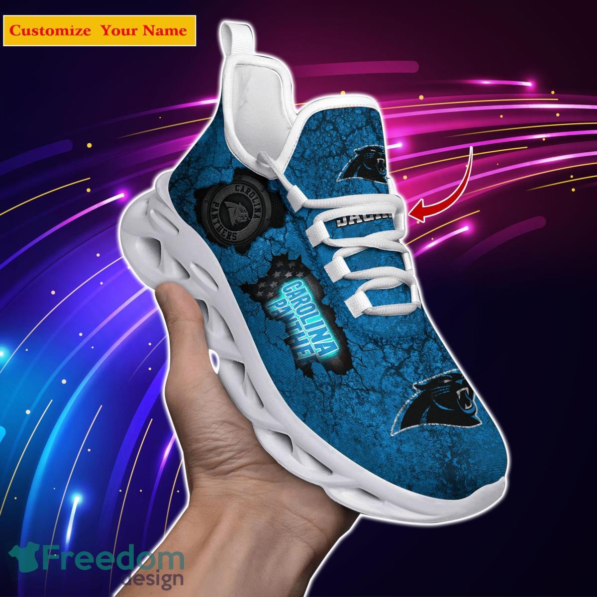 Carolina Panthers NFL Custom Name Max Soul Shoes Great Gift For Men Women  Fans - Freedomdesign