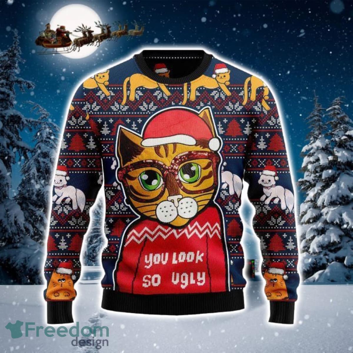 Cat 3D Sweater Ugly Christmas Sweater For Men And Women Product Photo 1