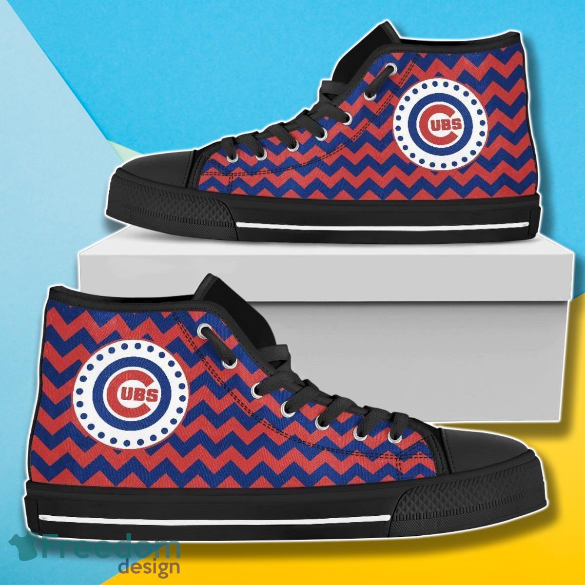 Chevron Broncos Chicago Cubs MLB High Top Shoes For Men Women Fans Product Photo 1