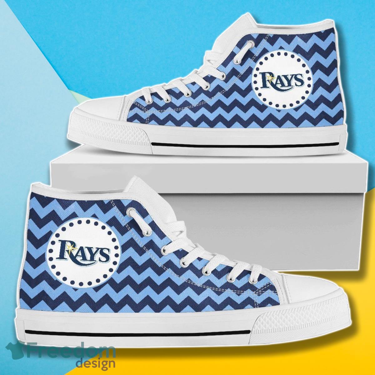 Chevron Broncos Tampa Bay Rays MLB High Top Shoes For Men Women