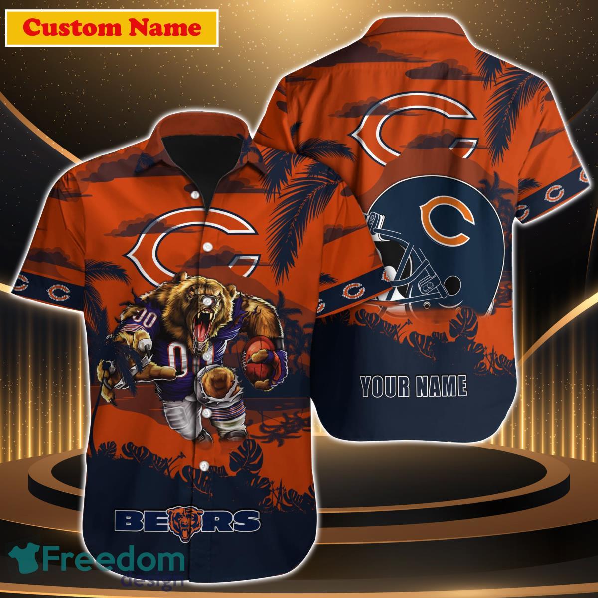 Chicago Bears Custom Name NFL Hawaiian Shirt And Shorts Gift For Men And  Women Fans - Limotees