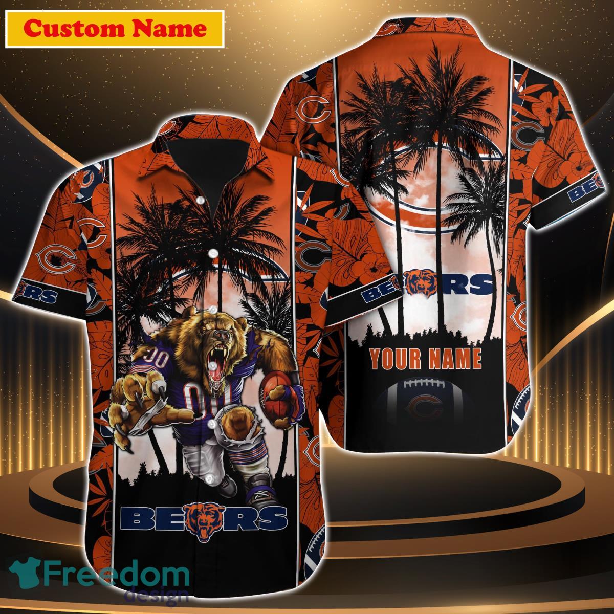 Chicago Bears NFL Custom Name Hawaiian Shirt Unique Gift For Men Women Fans  - Freedomdesign