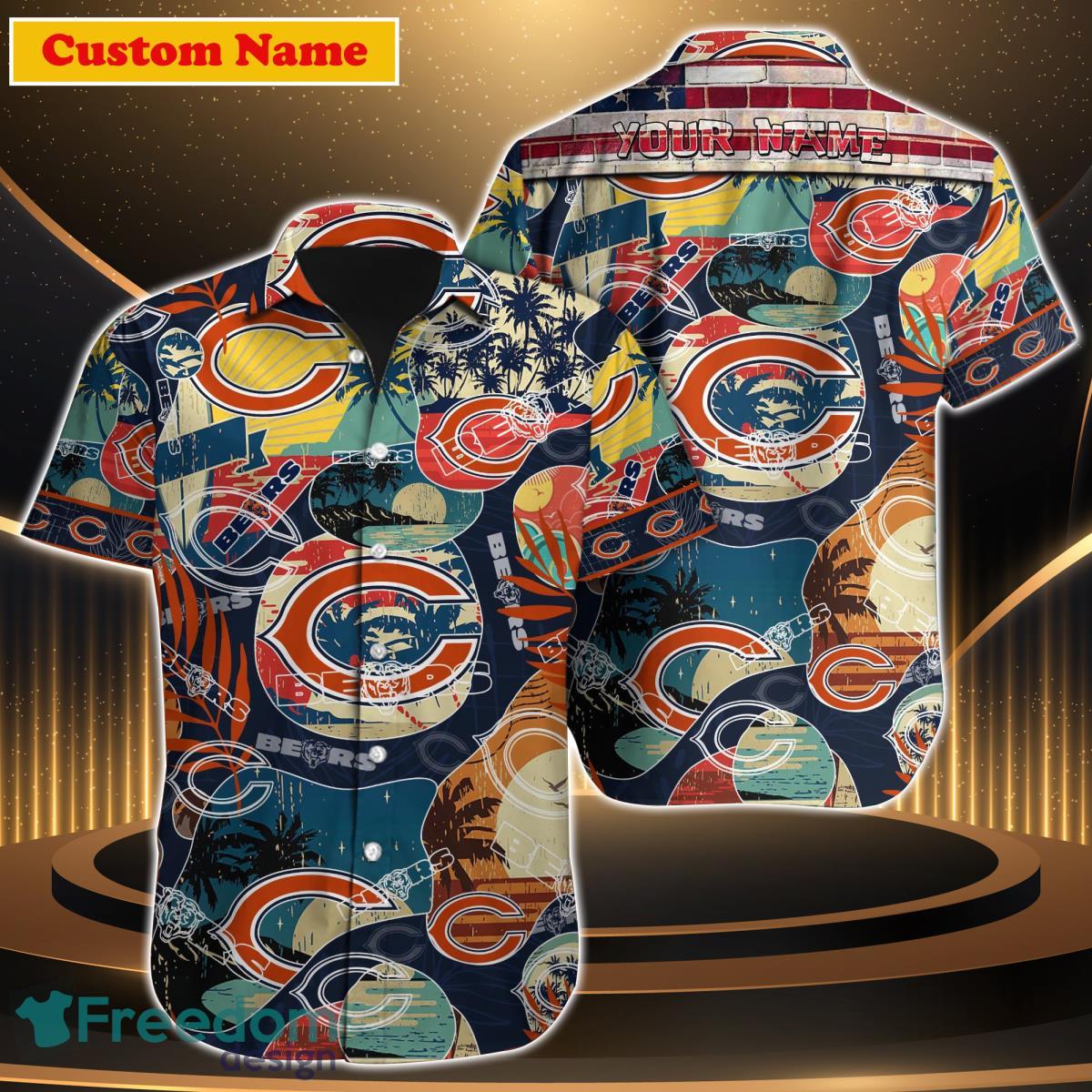 Chicago Bears NFL Custom Name Hawaiian Shirt For Men And Women Special Gift  For True Fans - Freedomdesign