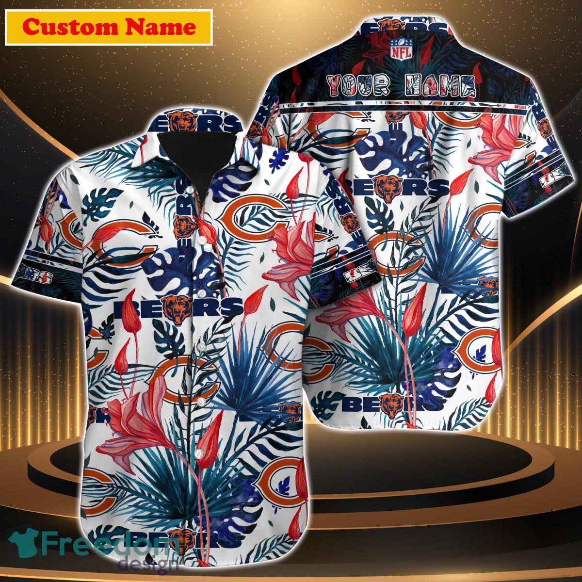 Chicago Bears Custom Name NFL Hawaiian Shirt And Shorts Gift For