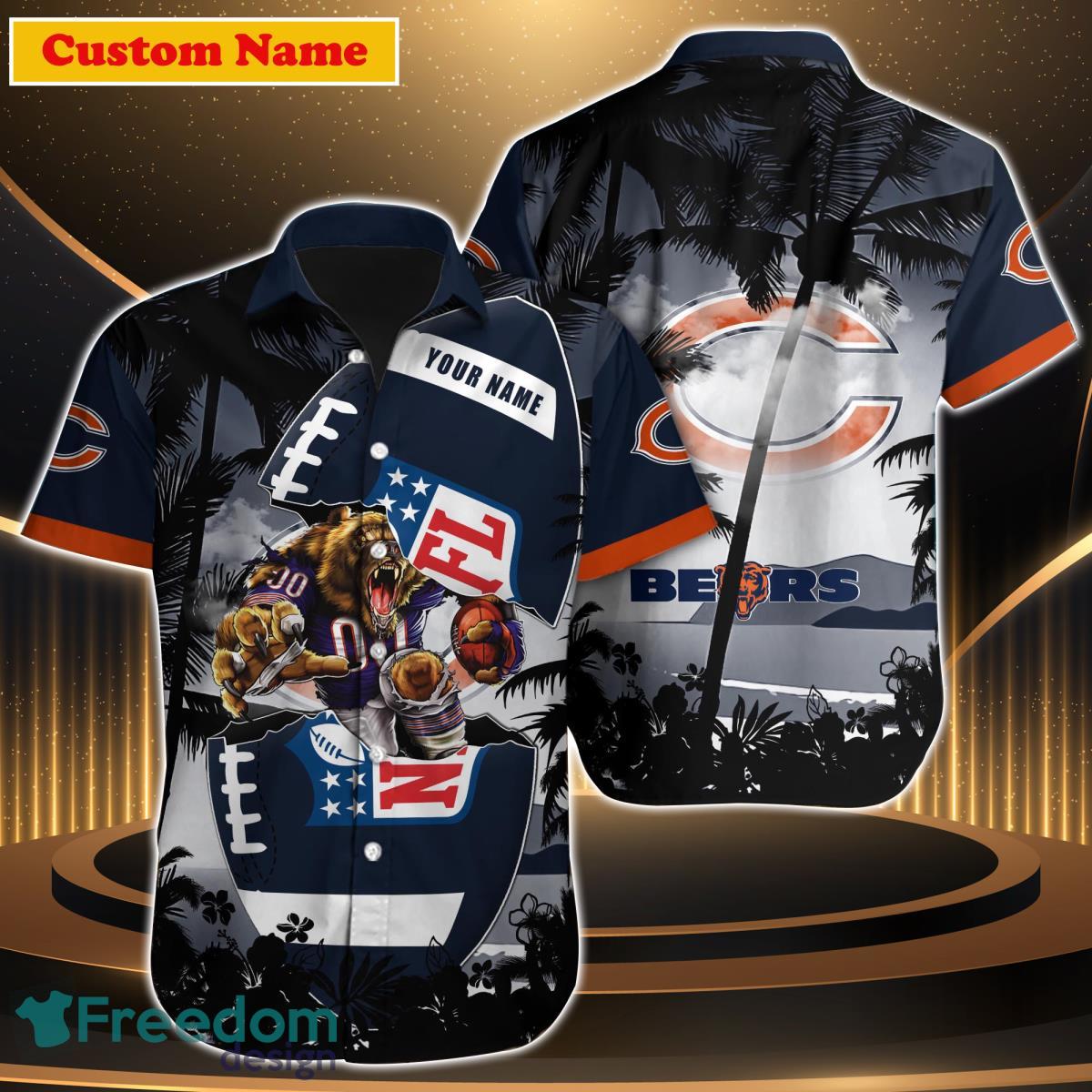 Chicago Bears Custom Name NFL Hawaiian Shirt And Shorts Gift For