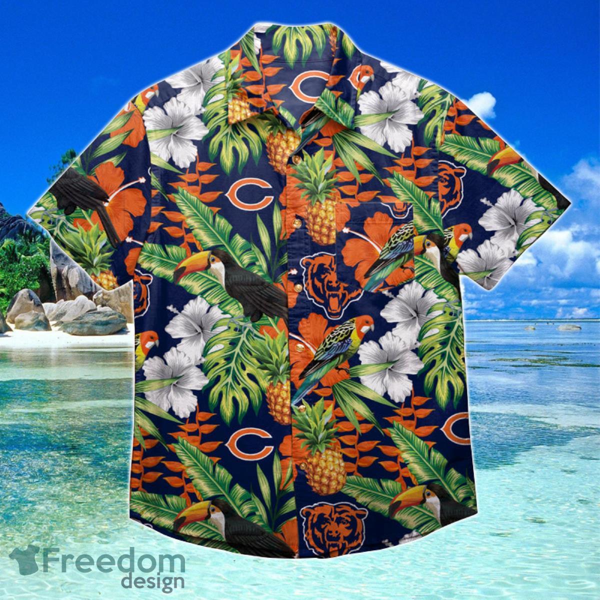 Chicago Bears Caro Christmas Hawaiian Shirt Gift Men Women - Freedomdesign