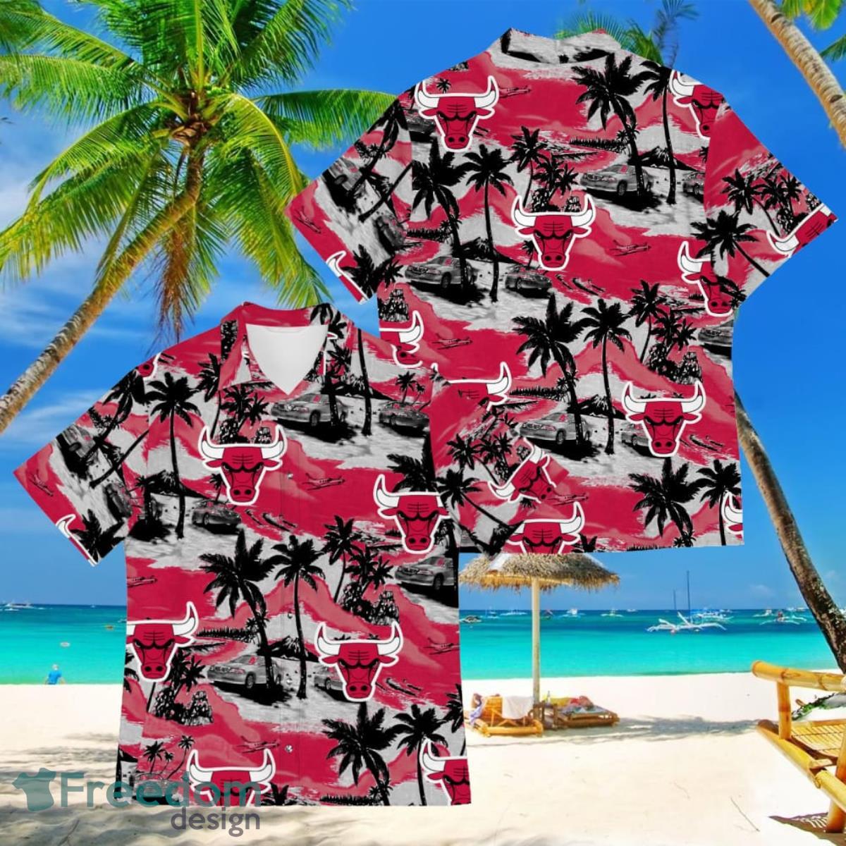 Chicago Bulls Sports American Tropical Patterns Hawaiian Shirt Product Photo 1