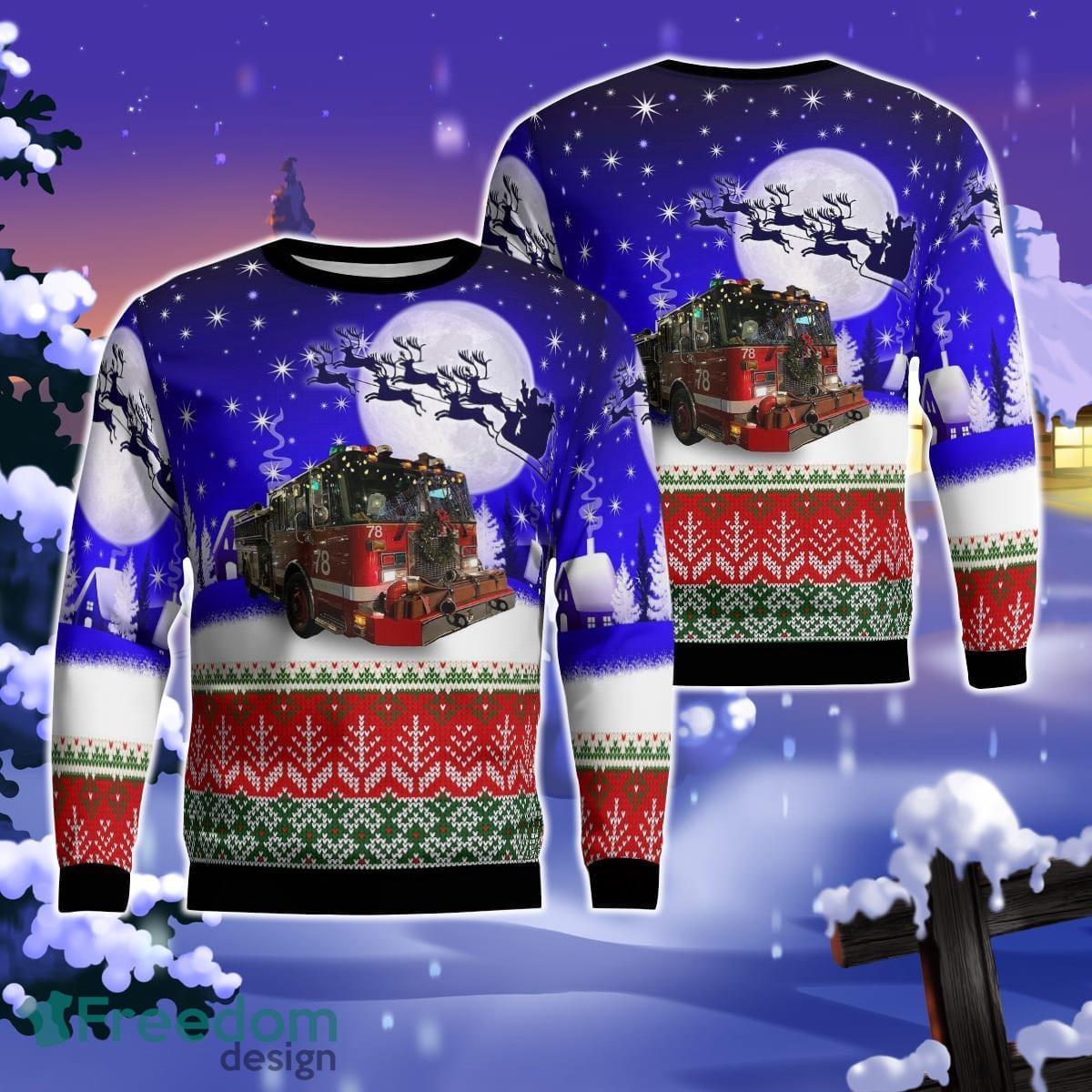 Chicago fire engine 78 AOP Ugly Sweater Gift For Christmas Product Photo 1