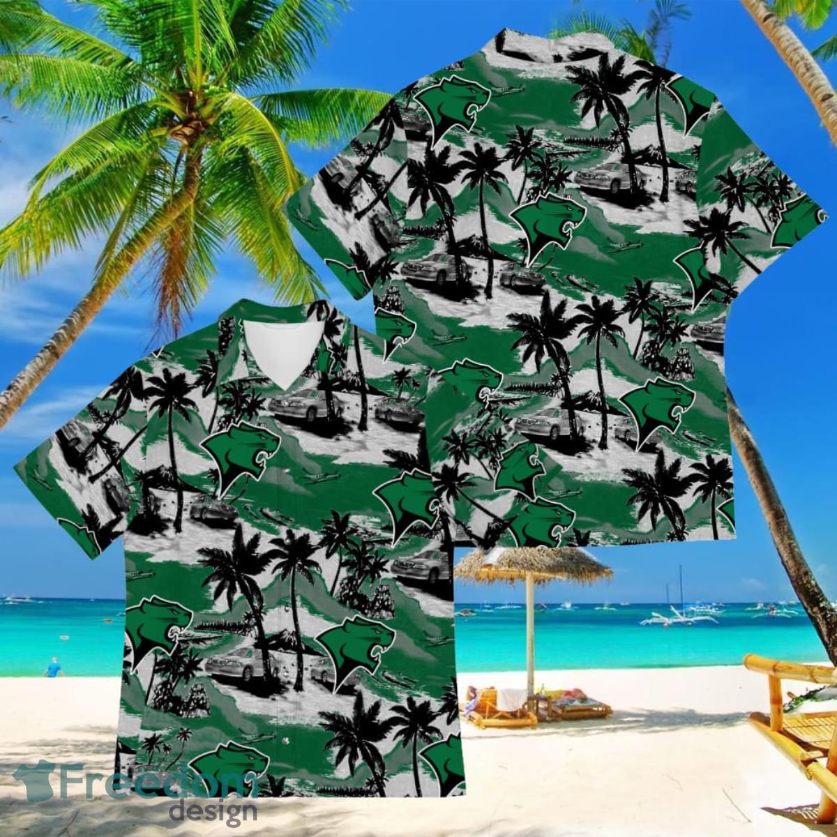 Chicago State Cougars Sports American Tropical Patterns Hawaiian Shirt Product Photo 1