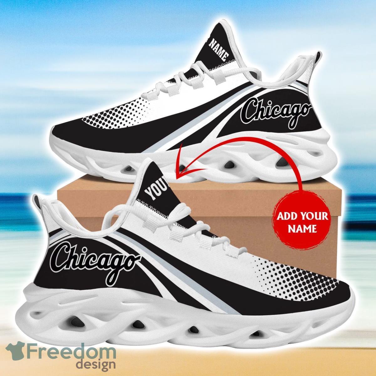 Cincinnati Reds Logo Red Line Running Sneaker Max Soul Shoes In