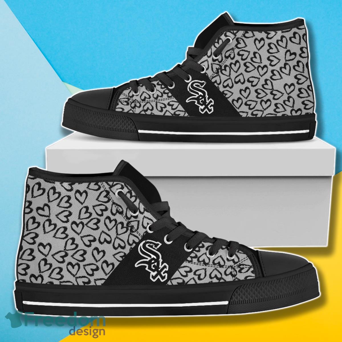 Chicago White Sox MLB Baseball Canvas High Top Shoes For Men Women Fans Product Photo 1