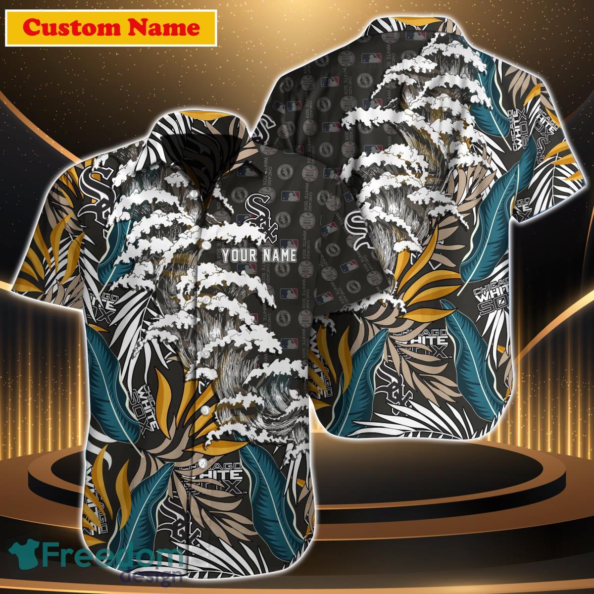 Custom Name Chicago White Sox MLB Button Up Hawaiian Shirt For Mens Womens  - T-shirts Low Price