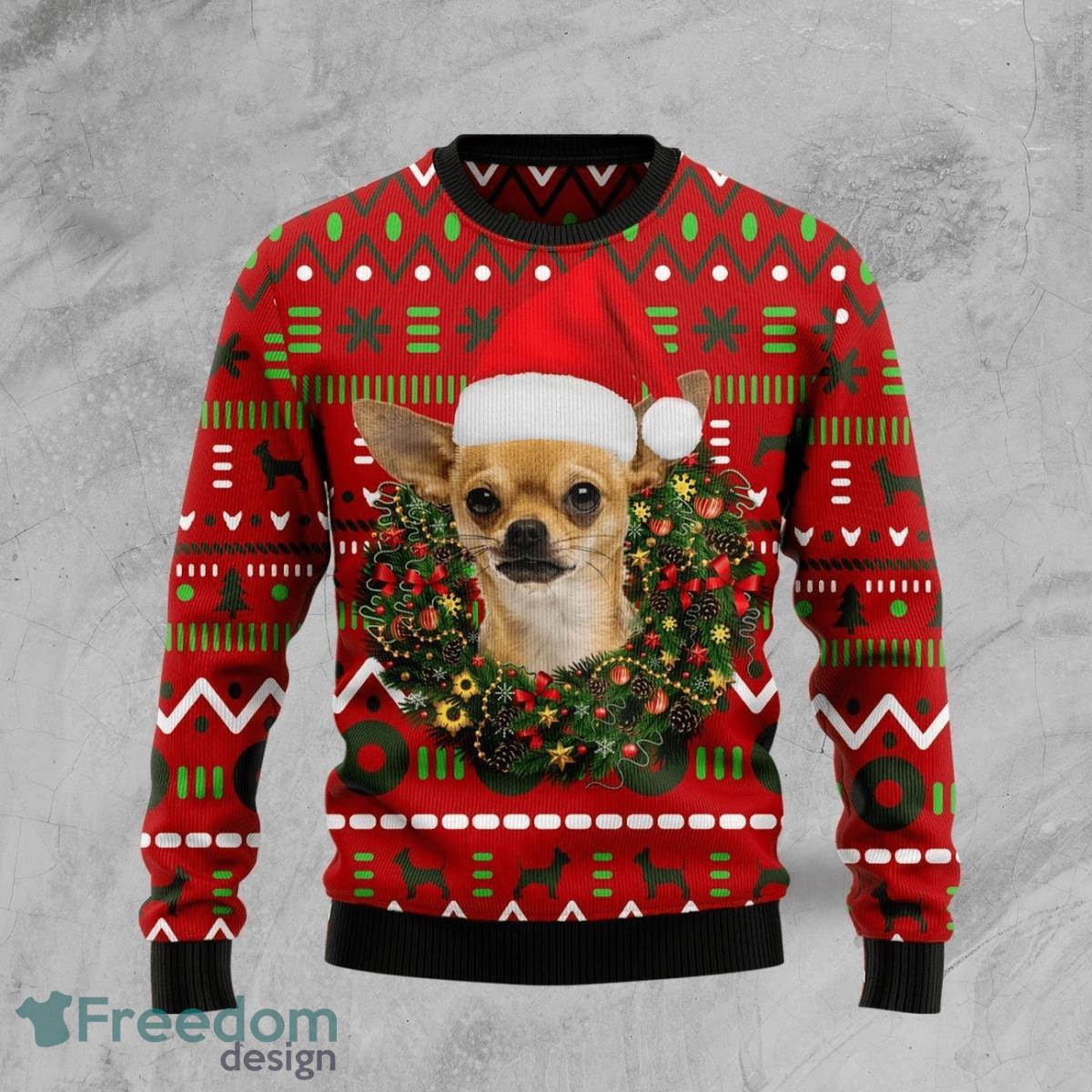 Chihuahua 3D Sweater Ugly Christmas Sweater For Men Women Product Photo 1