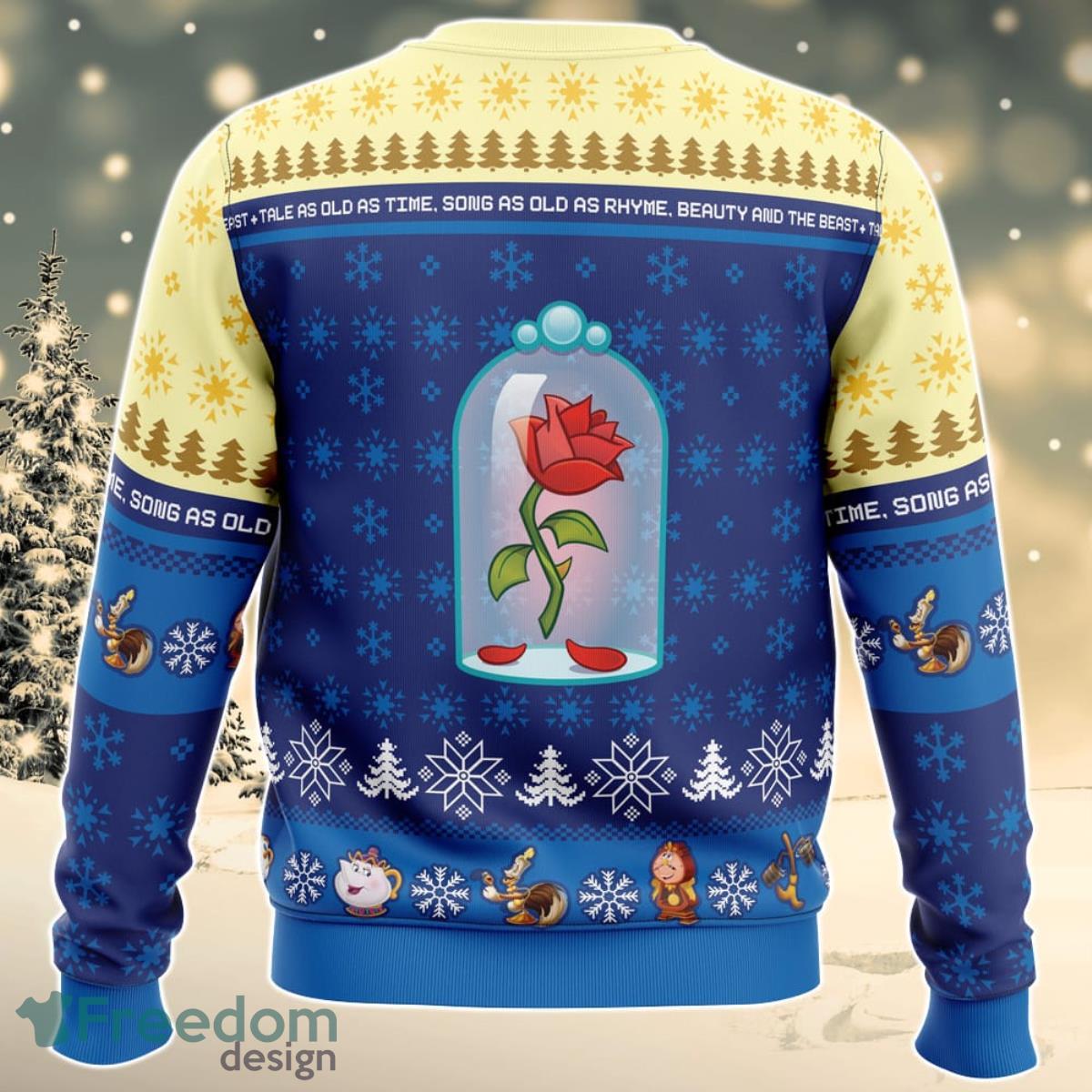 Christmas Beauty and the Beast Disney Ugly Christmas Sweater For Men And Women Product Photo 2