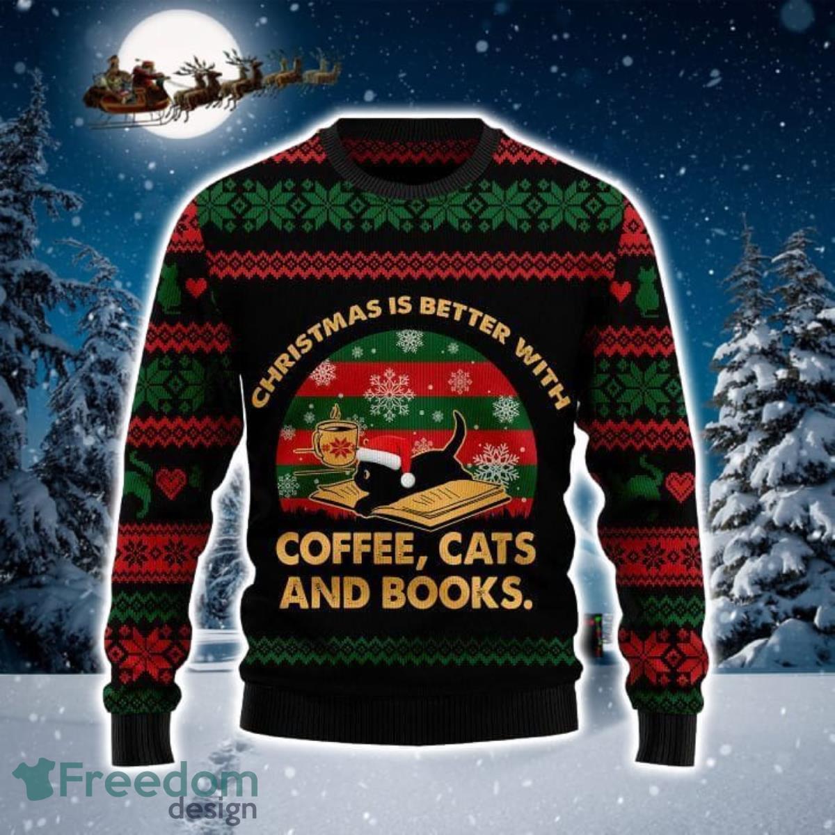 Christmas Better With Cat 3D Sweater Ugly Christmas Sweater For Men Women Product Photo 1