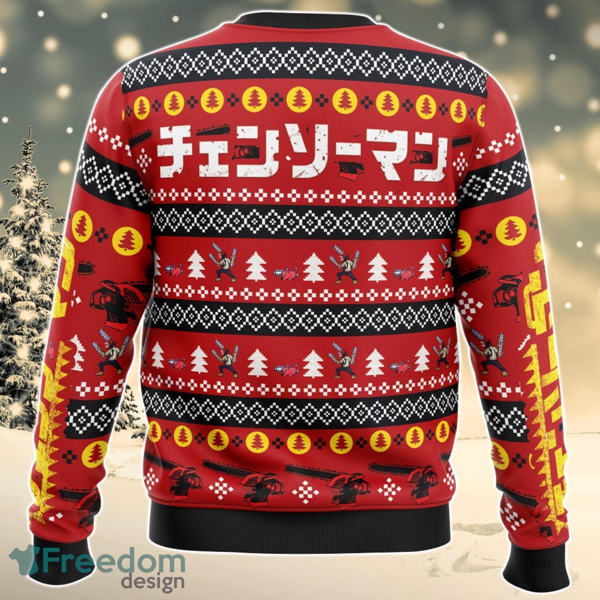 Christmas Dream Chainsaw Man Ugly Christmas Sweater For Men And Women Product Photo 2