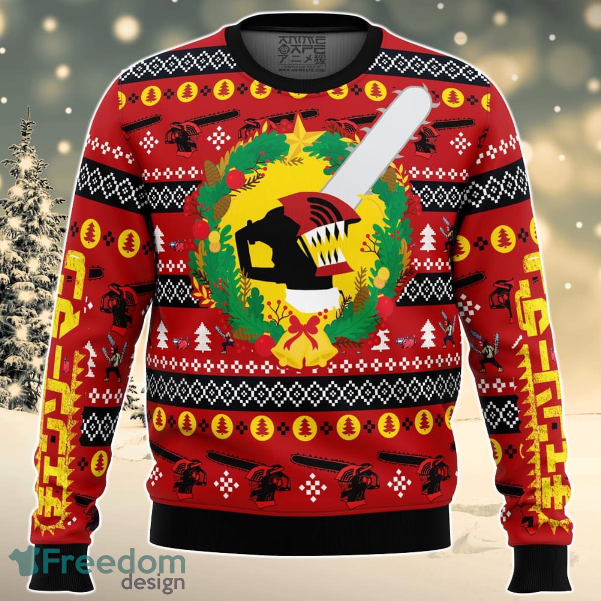 Christmas Dream Chainsaw Man Ugly Christmas Sweater For Men And Women Product Photo 1