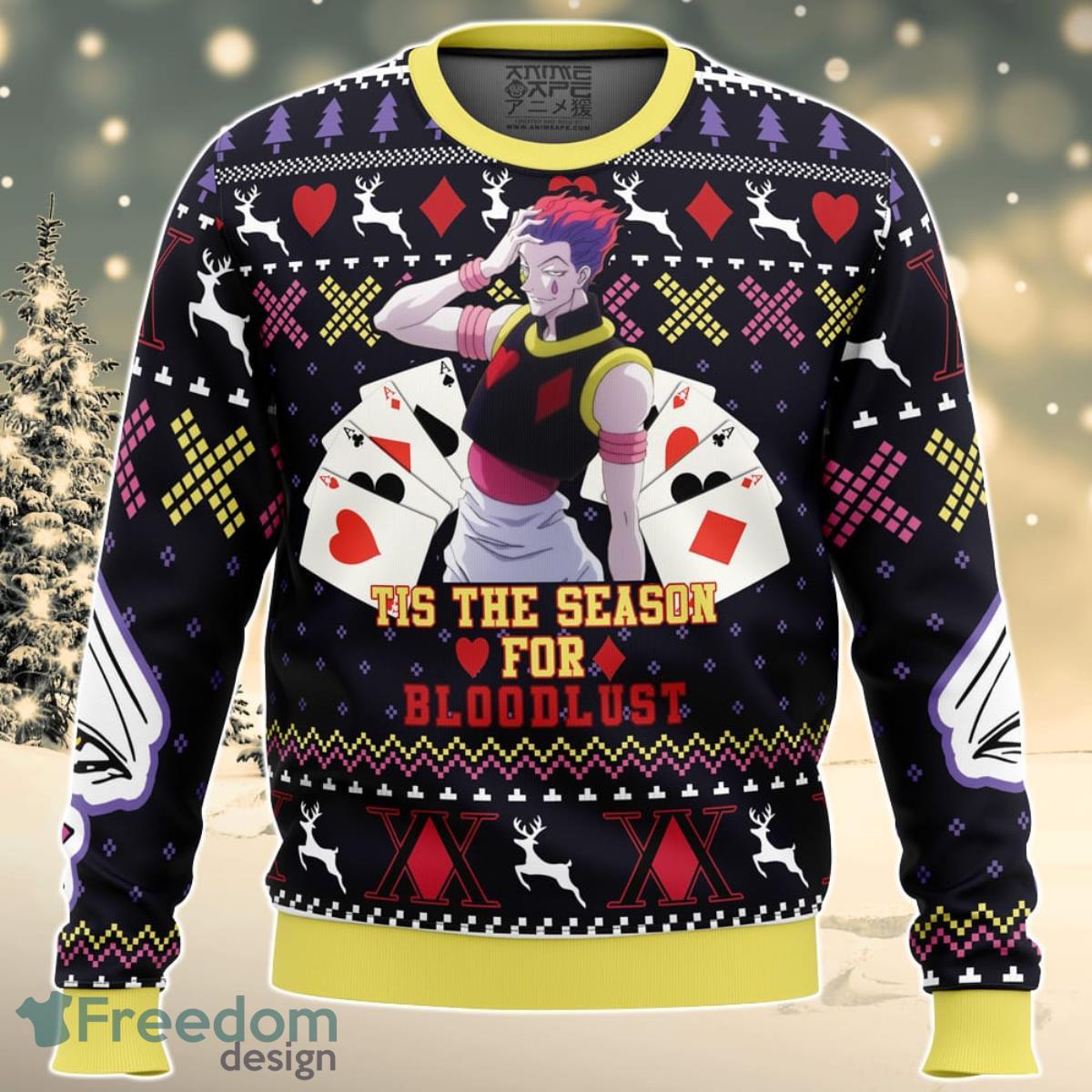 Christmas Hisoka Hunter X Hunter Ugly Christmas Sweater For Men And Women Product Photo 1