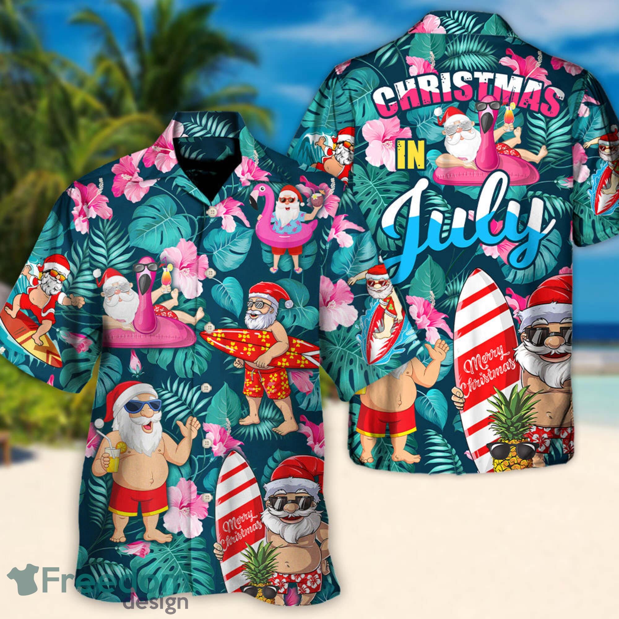 Christmas In July Santa Claus Tropical Hawaiian Shirt Tropical Summer For  Men And Women - Freedomdesign