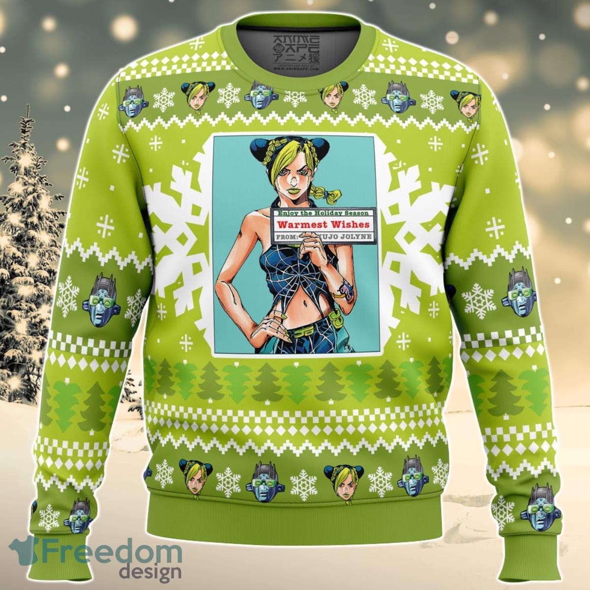 Christmas Jolyne Kujo Jojo’s Bizarre Adventure Christmas Sweater For Men And Women Product Photo 1