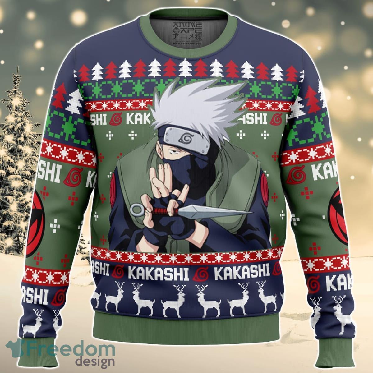 Christmas Kakashi Hatake Naruto Christmas Sweater For Men And Women Product Photo 1