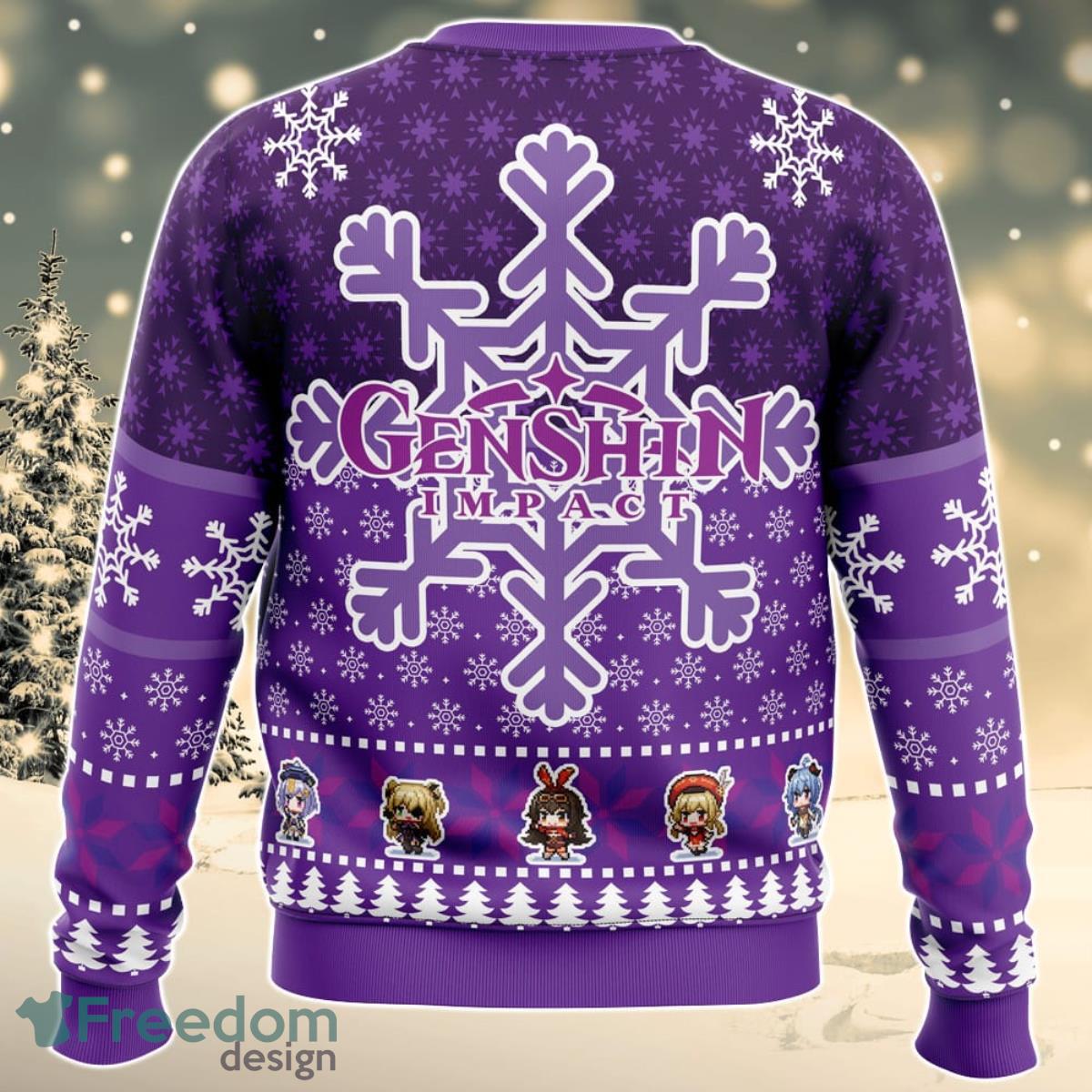 Christmas Quest Genshin Impact Ugly Christmas Sweater For Men And Women Product Photo 2