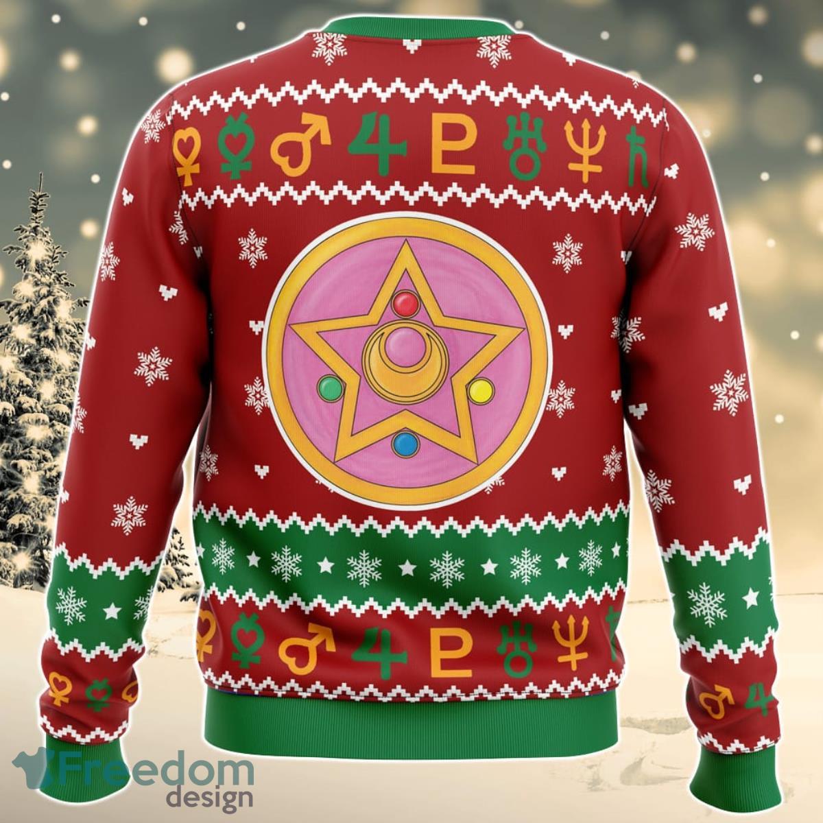 Christmas Sailor Guardians Sailor Moon Ugly Christmas Sweater For Men And Women Product Photo 2