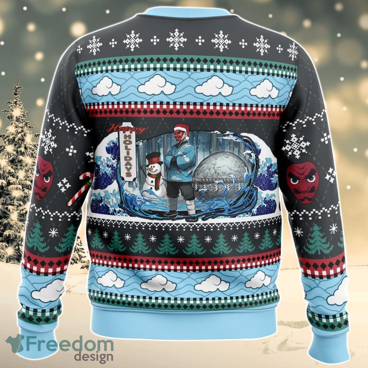 Christmas Sakonji Urokodaki Demon Slayer Ugly Christmas Sweater For Men And Women Product Photo 2