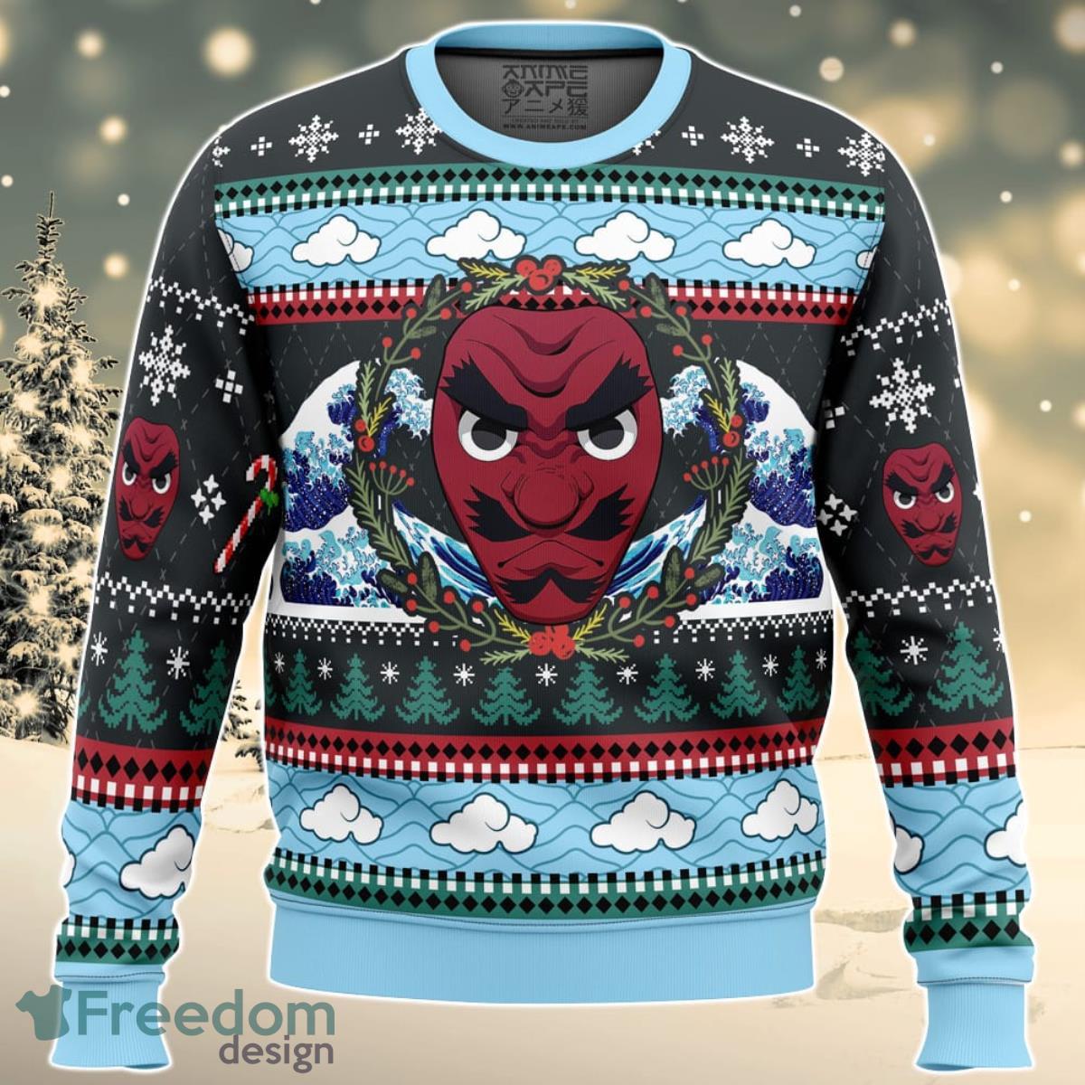 Christmas Sakonji Urokodaki Demon Slayer Ugly Christmas Sweater For Men And Women Product Photo 1