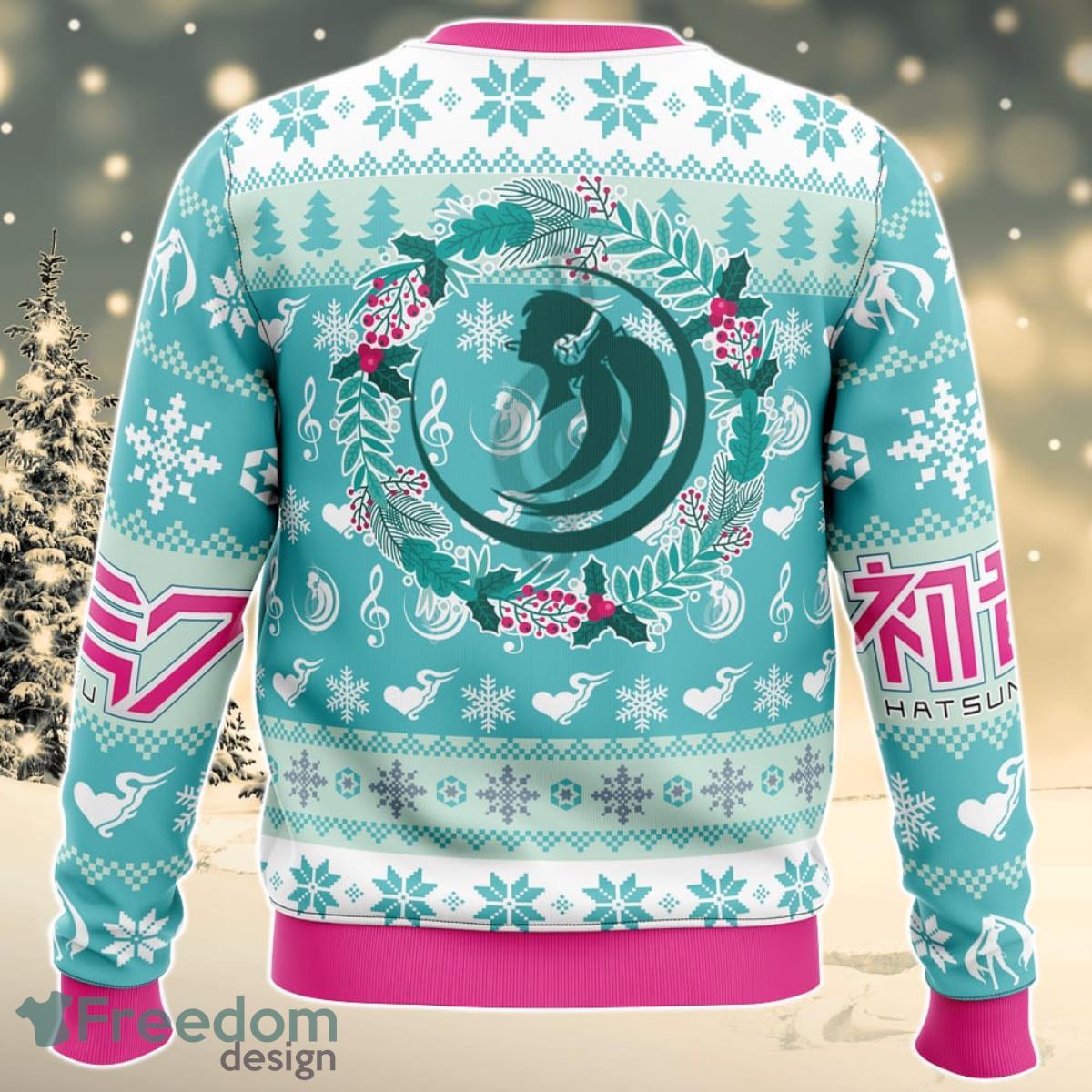 Christmas Symphony Hatsune Miku Ugly Christmas Sweater For Men And Women Product Photo 2