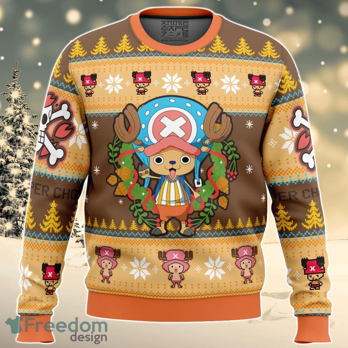 Christmas Tony Chopper One Piece Ugly Christmas Sweater For Men And Women Product Photo 1