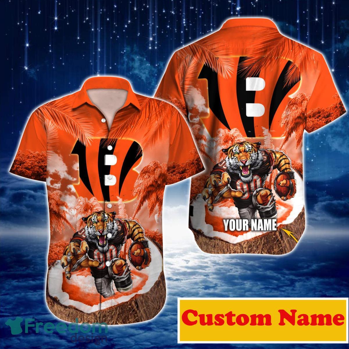 Cincinnati Bengals NF Custom Name Hawaiian Shirt For Men And Women  Immpressive Gift For True Fans - Freedomdesign