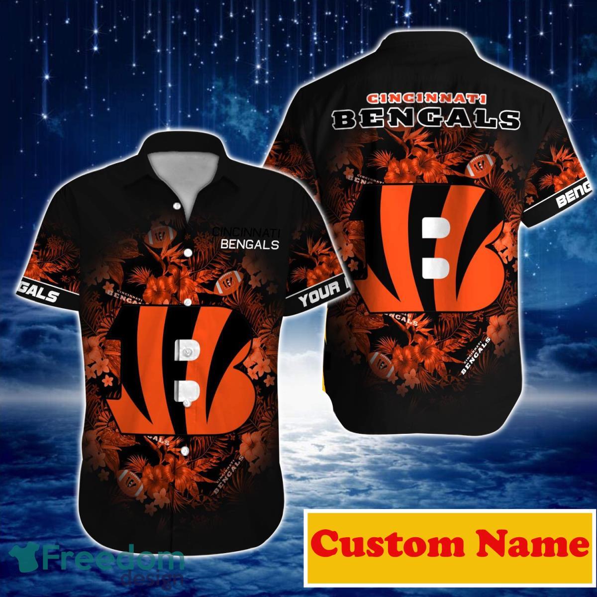 Cincinnati Bengals Custom Name NFL Hawaiian Shirt And Shorts Gift For Men  And Women Fans - Banantees