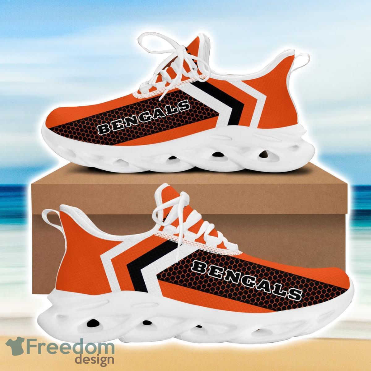 Cincinnati Bengals Custom Name 2023 NFL Max Soul Shoes For Men And Women