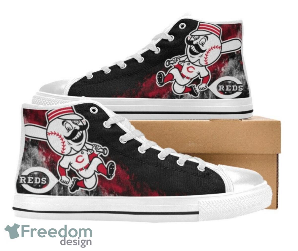 Cincinnati Reds MLB Baseball Canvas High Top Shoes Great Gift For Fans Product Photo 1