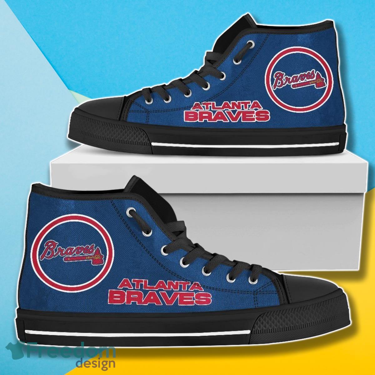 Circle Logo Atlanta Braves MLB High Top Shoes For Men Women Fans Product Photo 1