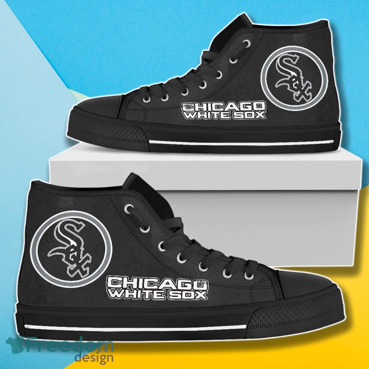 Circle Logo Chicago White Sox MLB High Top Shoes For Men Women Fans Product Photo 1