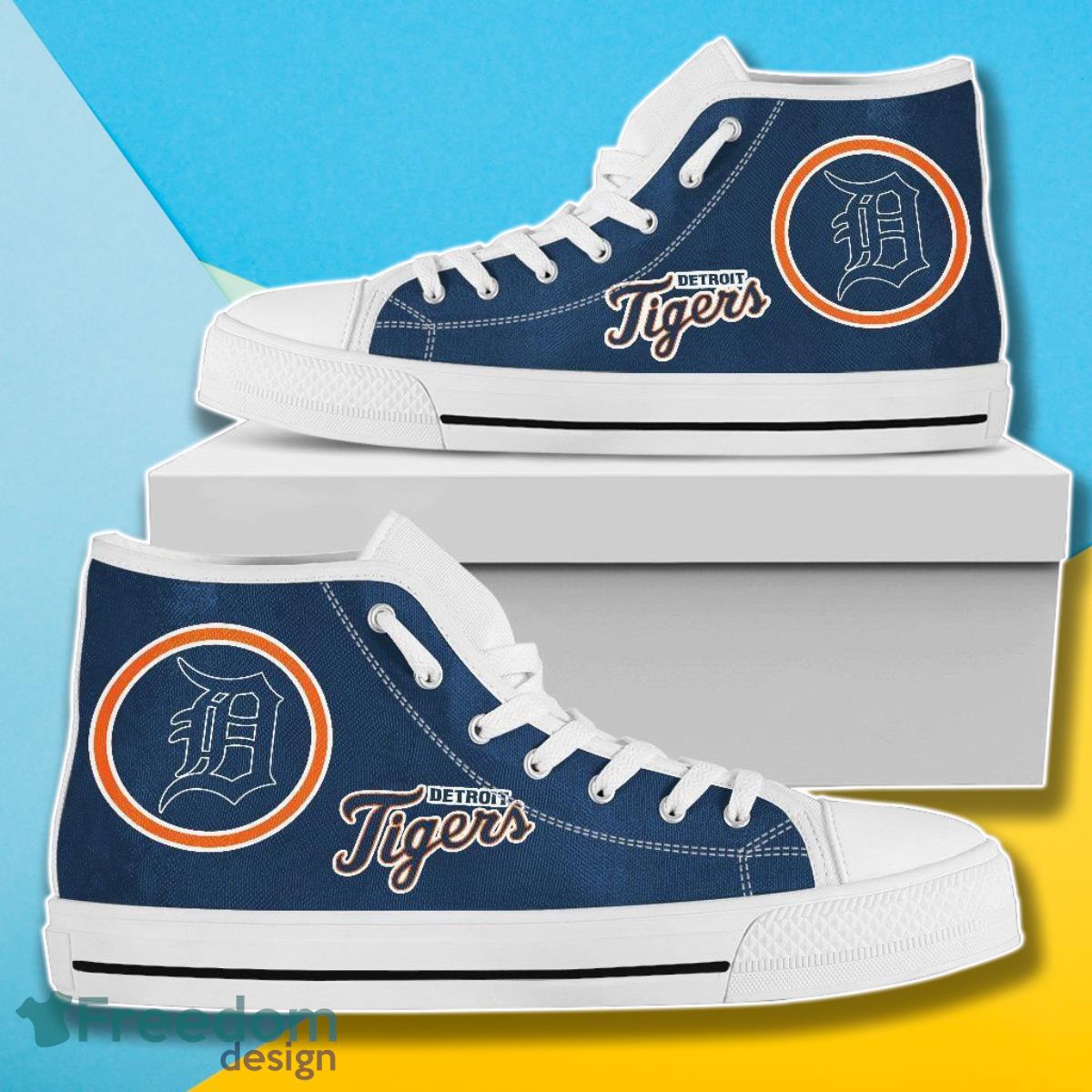 Circle Logo Detroit Tigers MLB High Top Shoes For Men Women Fans Product Photo 1